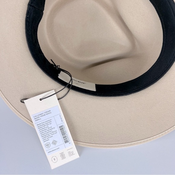 Will + Bear Handmade In Australia Boho Festival Wool Calloway Cream Felt Sun Hat main image 10